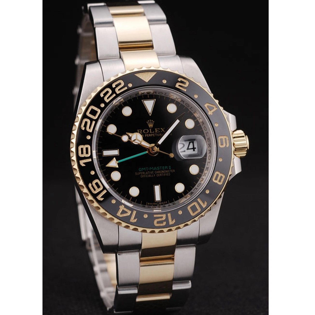 RepTime Watches 0419 Rolex GMT Master II Black Ceramic Bezel Black Dial 98229